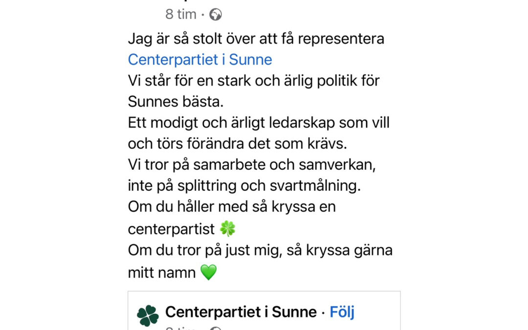 Replik till Centerpartiet